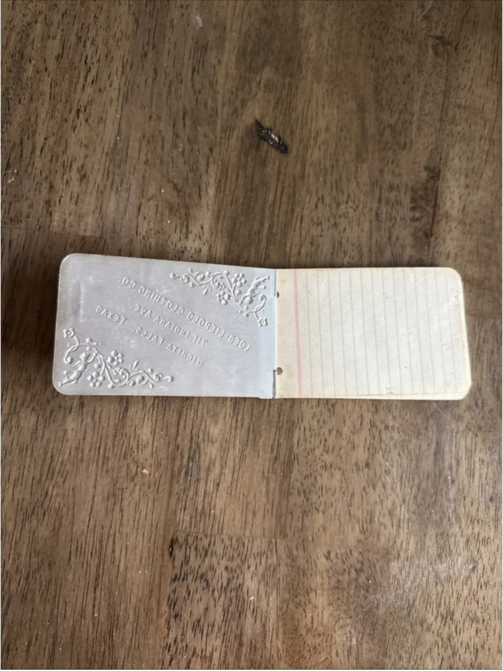 1909 Notebook/Pocket Holder Pat. April 25,1899 Engraved C.M Marks